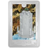 Niue 2 NZD Tarotkarten (17.) Der Turm (The Tower) 2024 1 Oz Silber
