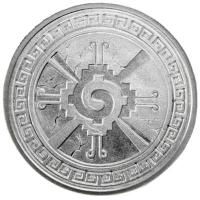 Azteken Yin Yang  1 Oz Silber Rckseite