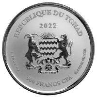 Tschad - 500 Francs Wsten Skorpion (Desert Scorpion) 2022 - 1 Oz Silber