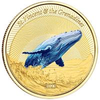 St. Vincent und Grenadinen 10 Dollar EC8_6 Buckelwal (Humpback Whale) 2023 1 Oz Gold Color (nur 100 Stck!!!)