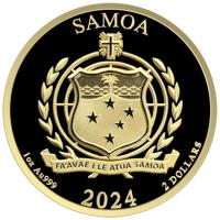 Samoa 2 Dollar  Golden Eagle (2.)  2024 1 Oz Gold (nur 100 Stck!!!) Rckseite