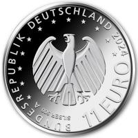 Deutschland 11 Euro UEFA Fuball-EM 2024 Silber Stempelglanz Rckseite