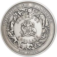 Barbados - 5 Dollar Jaguar 2024 - 3 Oz Silber Antik Finish Ultra High Relief