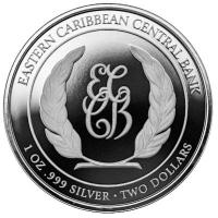 Anguilla - 2 Dollar EC8_6 Segelregatta 2023 - 1 Oz Silber Color
