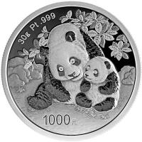 China 1000 Yuan Panda 2024 30g Platin