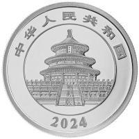 China 1000 Yuan Panda 2024 30g Platin Rckseite