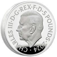 Grobritannien 5 GBP James Bond: Six Decades of 007 (5.) Die 2000er Jahre 2024 2 Oz Silber PP Rckseite