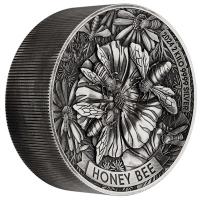 Australien 60 AUD Honigbiene (Honey Bee) 2024 2 KG Silber HR Antik Finish