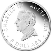 Australien 8 AUD Kookaburra 2024 5 Oz Silber Proof Incused Rckseite