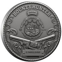 Liberia 5 Dollar Kopfgeldjger (Bounty Hunter) 2 Oz Silber Antik Finish High Relief Rckseite