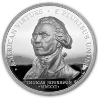USA American Virtues Independence 10 Oz Silber Ultra HighRelief Rckseite