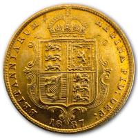 Grobritannien 1/2 Sovereign Victoria 3,66g Gold Rckseite