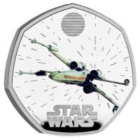 Grobritannien 50 Pence Star Wars(TM) X-Wing 2024 8g Silber PP Color