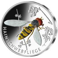 Deutschland - 5 EUR Wunderwelt Insekten (7.) Hainschwebfliege 2024 - Stempelglanz