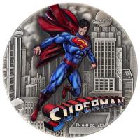 Niue - 5 NZD DC Comics(TM) Superman(TM) 2023 - 2 Oz Silber Antik Finish High Relief Color