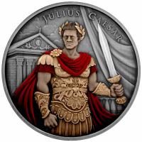 Legendary Warriors (2.) Julius Caesar  1 Oz Silber Antik Finish Color