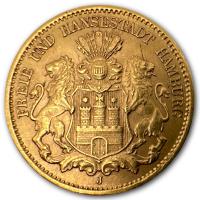 Deutsches Kaiserreich 10 Mark Hamburg 3,58g Gold