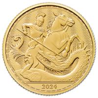 Grobritannien 25 GBP St. George and the Dragon 2024 1/4 Oz Gold