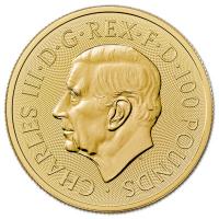 Grobritannien 100 GBP St. George and the Dragon 2024 1 Oz Gold Rckseite