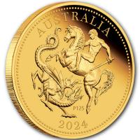 Australien 25 AUD Sovereign 125 Jahre PerthMint 2024 Gold PP
