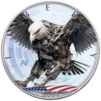 USA 1 USD Silver Eagle Knstliche Intelligenz (8.) Cyber Eagle 1 Oz Silber Color