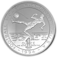 Silbermedaille Fuballweltmeisterschaft USA 1994 1 Oz Silber