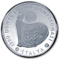 Trkei 20.000 Lira Fuball Weltmeisterschaft Italien 1990 Silber