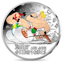 Frankreich - 50 EURO Asterix bei den Olympischen Spielen 2024 - 5 Oz Silber PP Color
