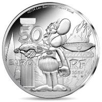 Frankreich 50 EURO Asterix bei den Olympischen Spielen 2024 5 Oz Silber PP Color Rckseite
