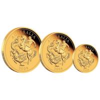 Australien 45 AUD Sovereign 3-Coin-Set 125 Jahre PerthMint 2024 Gold PP Rckseite