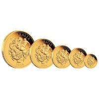 Australien 195 AUD Sovereign 5-Coin-Set 125 Jahre PerthMint 2024 Gold PP Rckseite