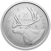 Kanada 0,25 CAD W Mint Mark Caribou 2024 1 Oz Silber