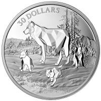 Kanada 30 CAD Multifacetten Tiere: Timberwlfe 2024 2 Oz Silber PP