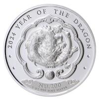 Bhutan 200 Nu Lunar Jahr des Drachen 2024 1 Oz Silber