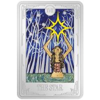 Niue 2 NZD Tarotkarten (18.) Der Stern (The Star) 2024 1 Oz Silber