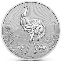 Australien - 10 AUD Mutter und Baby Emu 2024 - 10 Oz Silber