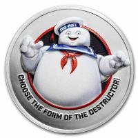 Niue 5 NZD 40 Jahre Ghostbusters(TM) Stay Puft 2 Oz Silber Color High Relief
