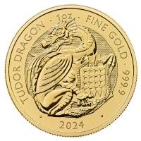 Grobritannien 100 GBP Tudor Beasts (5.) The Tudor Dragon / Drache 2024 1 Oz Gold 