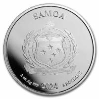 Samoa 5 Dollar DC Comics(TM)  Wonder Woman(TM) 2024 1 Oz Silber Rckseite