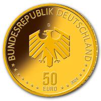 Deutschland 50 Euro Deutsches Handwerk: Mobilitt 2024 1/4 Oz Gold Rckseite